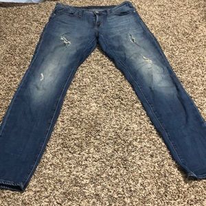 Distressed rock and republic jeans